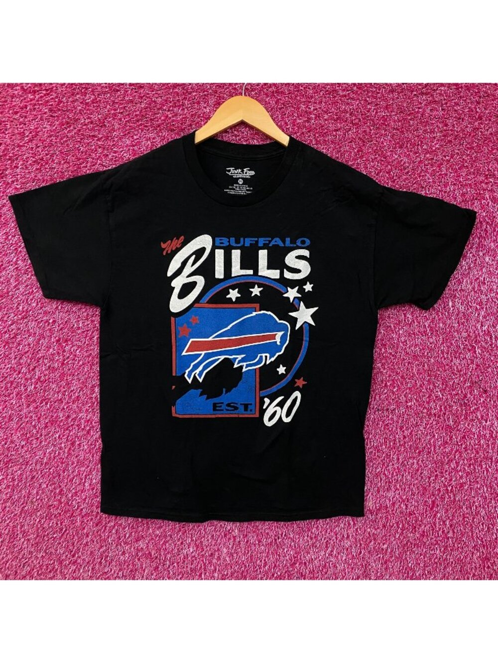 Junk Food Clothing Buffalo Bills Star Power Graphic T-Shirt Medium